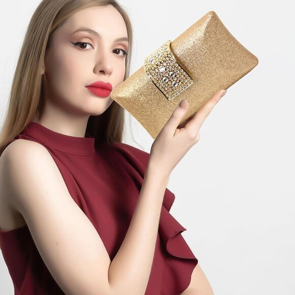 ⚡ Women's Shoulder Fashionable Suitable Wallet Evening Cocktail Parties Handbag - Picture 2 of 8